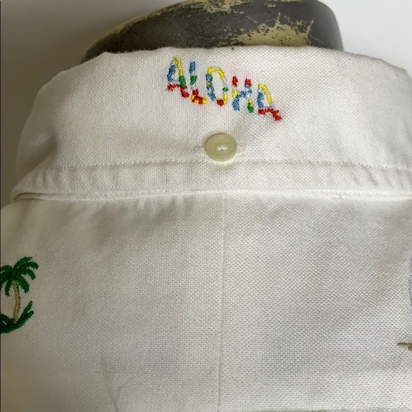 Ralph Lauren Vintage Black Label Aloha Size Medium Slim Fit Button Up - Picture 7 of 8